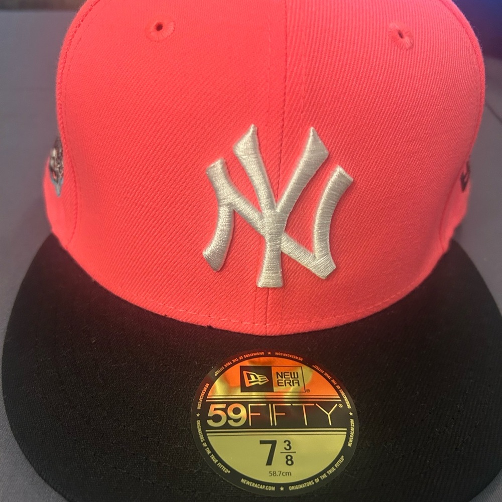 New Era Kids Bright Pink and Black Hat